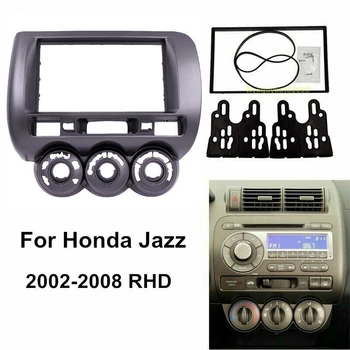 2 Din Araba Stereo Çerçeve Trim Kiti Dashboard Honda Jazz 2002-2008 ıçin RHD DVD Oynatıcı Kurulum Çerçeve Alınlar 4