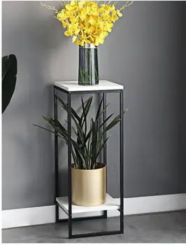 Iskandinav çiçek raf ferforje altın ışık lüks basit ev oturma odası ıç dekorasyon yeşil loll kat depolama rafı 4